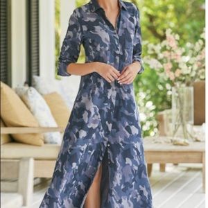 Soft Surroundings Camo Tencel Dress XS